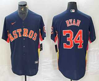 Men's Houston Astros #34 Nolan Ryan Navy Blue Team Logo Stitched MLB Cool Base Nike Jersey,We sell and wholesale Men's Houston Astros #34 Nolan Ryan Navy Blue Team Logo Stitched MLB Cool Base Nike Jersey on line form chian!